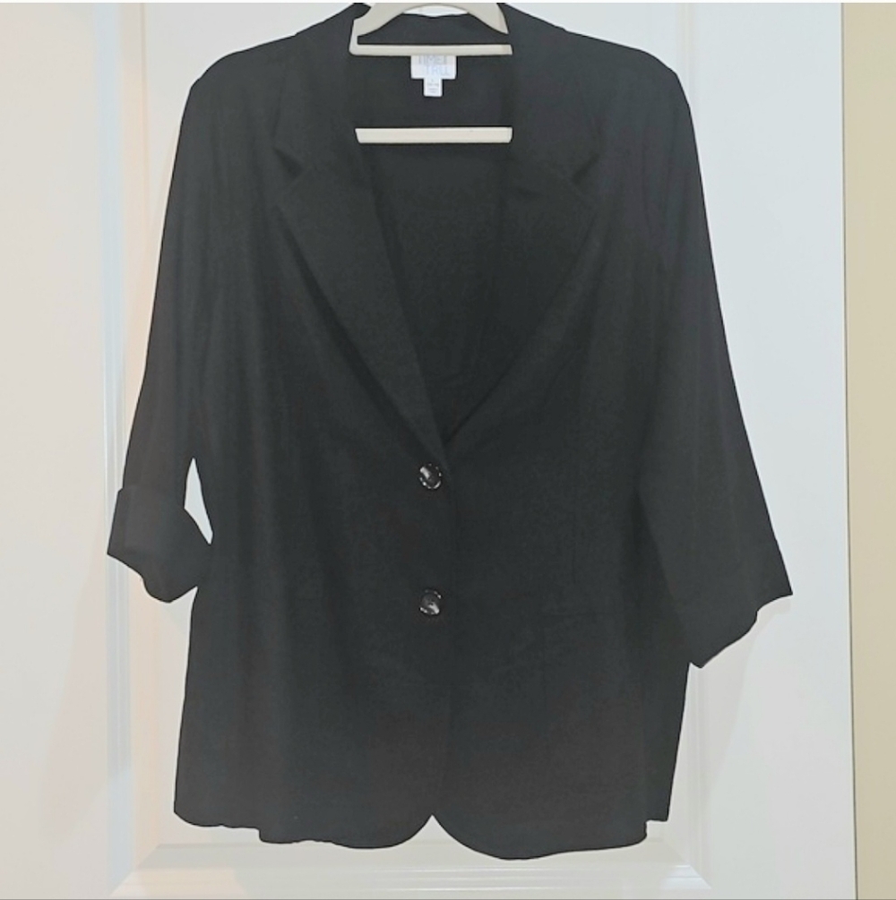 Time & Tru Linen Blend Jacket - Picture 6 of 7